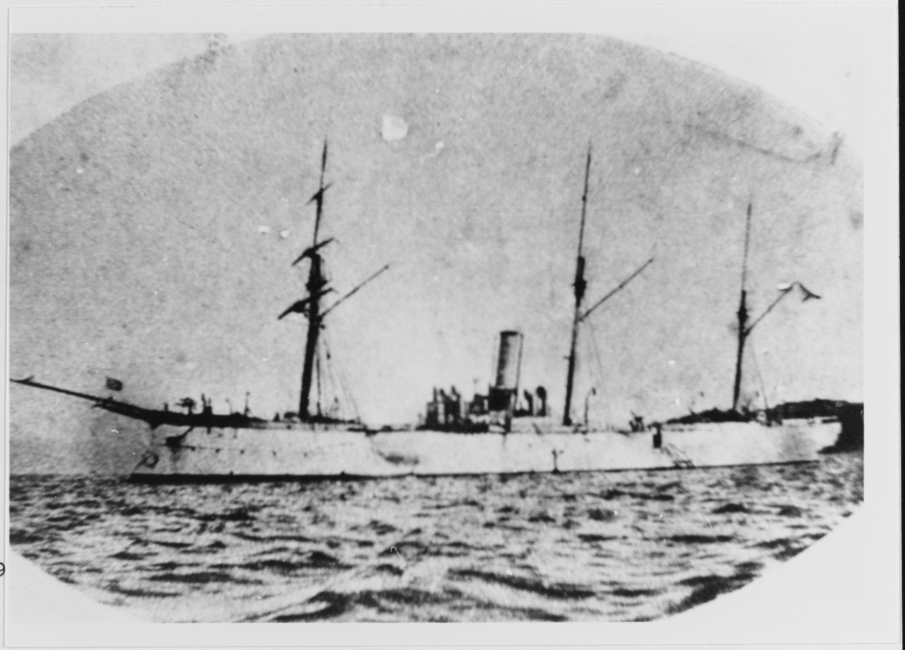 Russian Gunboat of the ZAPOROJETZ Class (1887).
