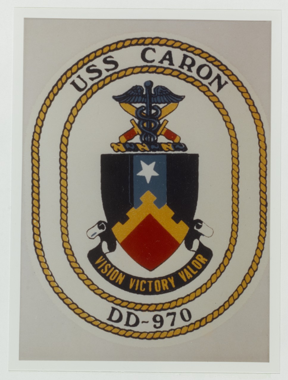 Insignia:  USS CARON (DD-970)