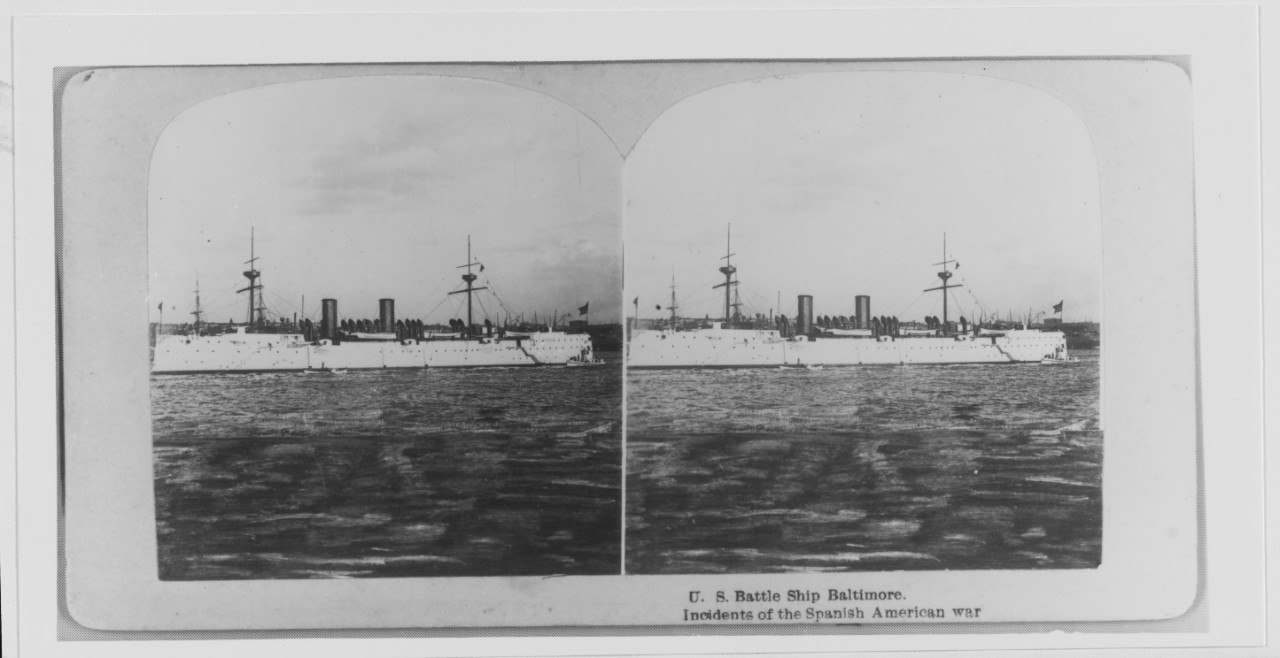 USS BALTIMORE (C-3), stereograph