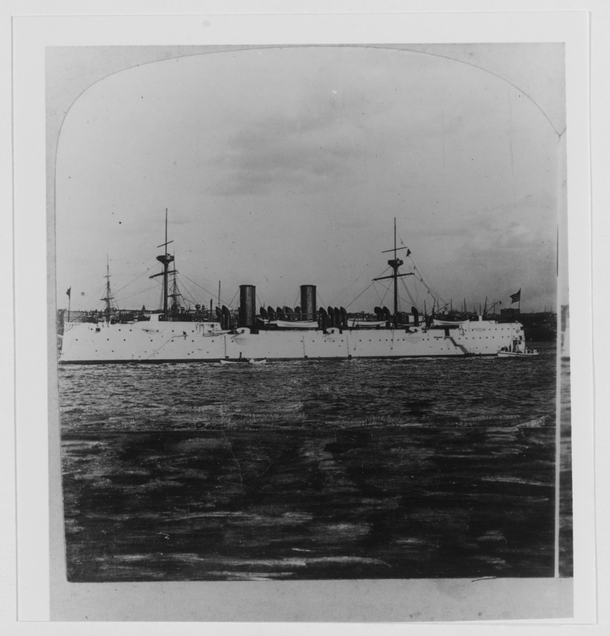 USS BALTIMORE (C-3), single frame of stereograph