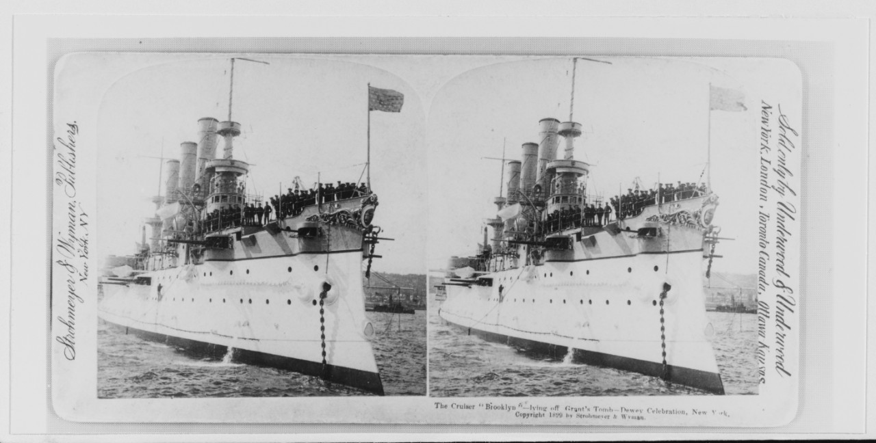 USS BROOKLYN (CA-3), stereograph