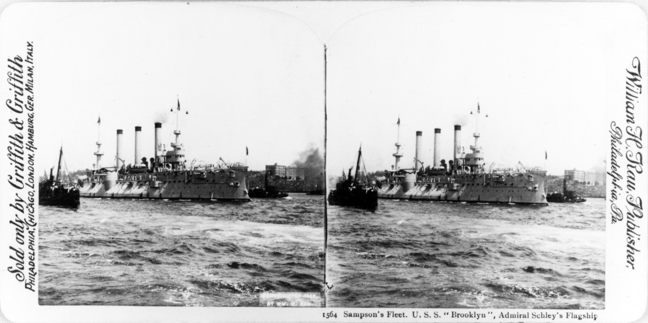 USS BROOKLYN (CA-3), stereograph