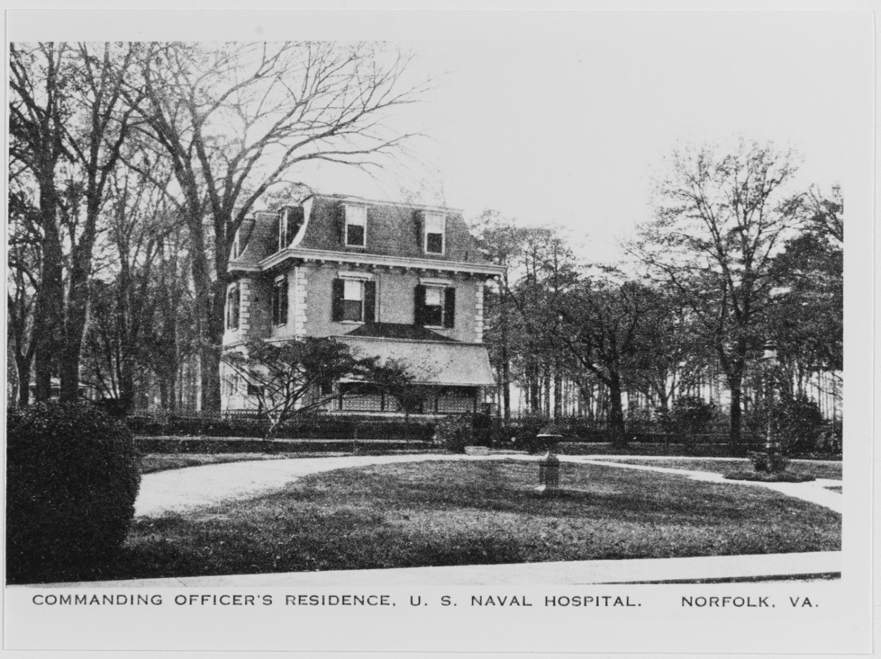 Naval Hospital, Norfolk, Virginia. Commanding Officer's Residence, circa 1918
