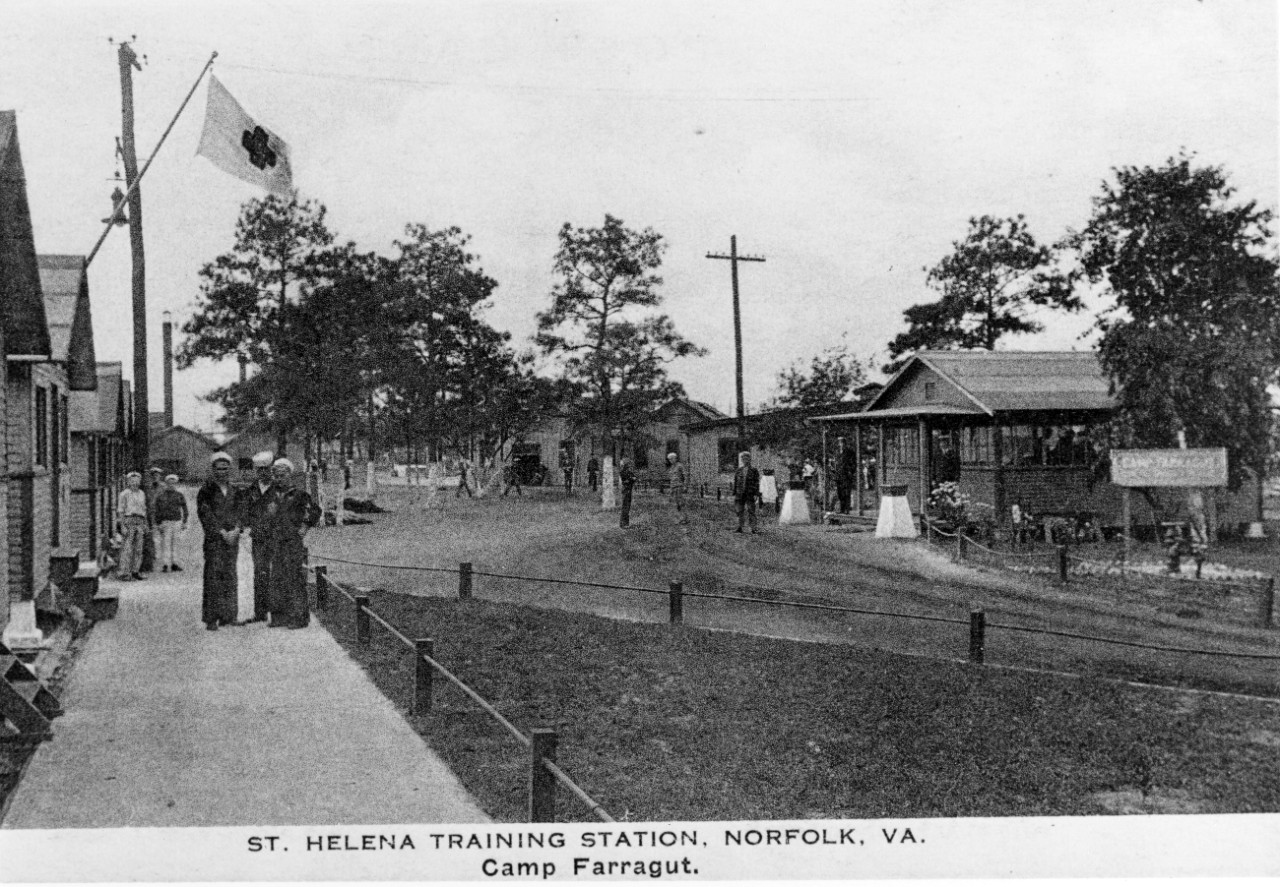 St. Helena Naval Training Station, Norfolk, Virginia. Camp Farragut, circa 1918