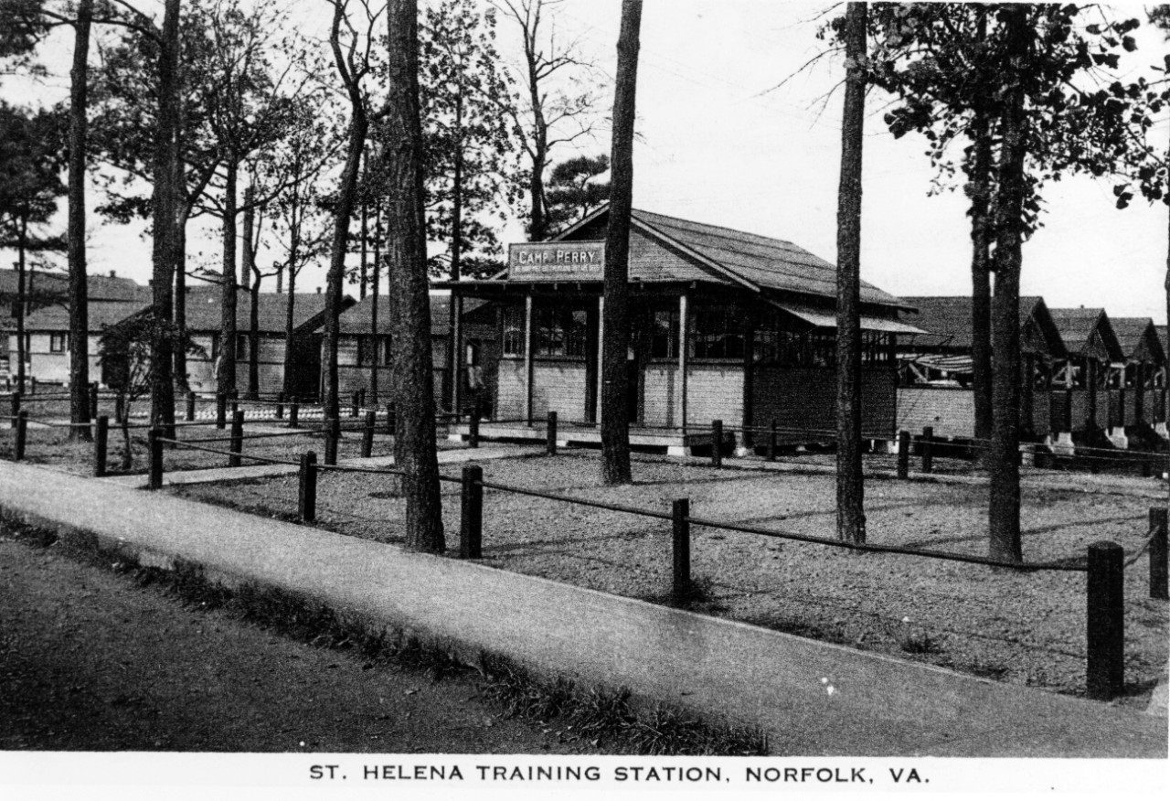 St. Helena Naval Training Station, Norfolk, Virginia. Camp Perry, circa 1918