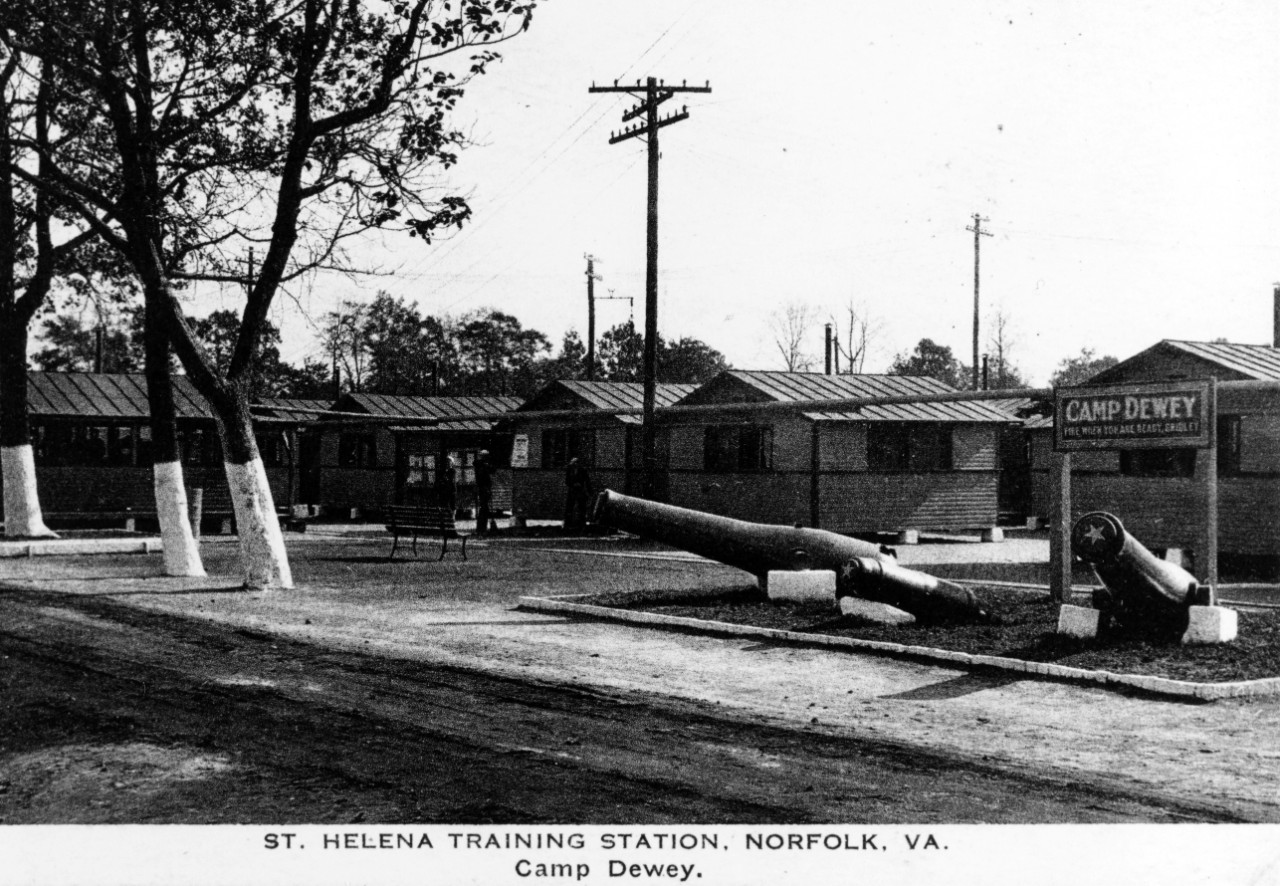 St. Helena Naval Training Station, Norfolk, Virginia. Camp Dewey, circa 1918