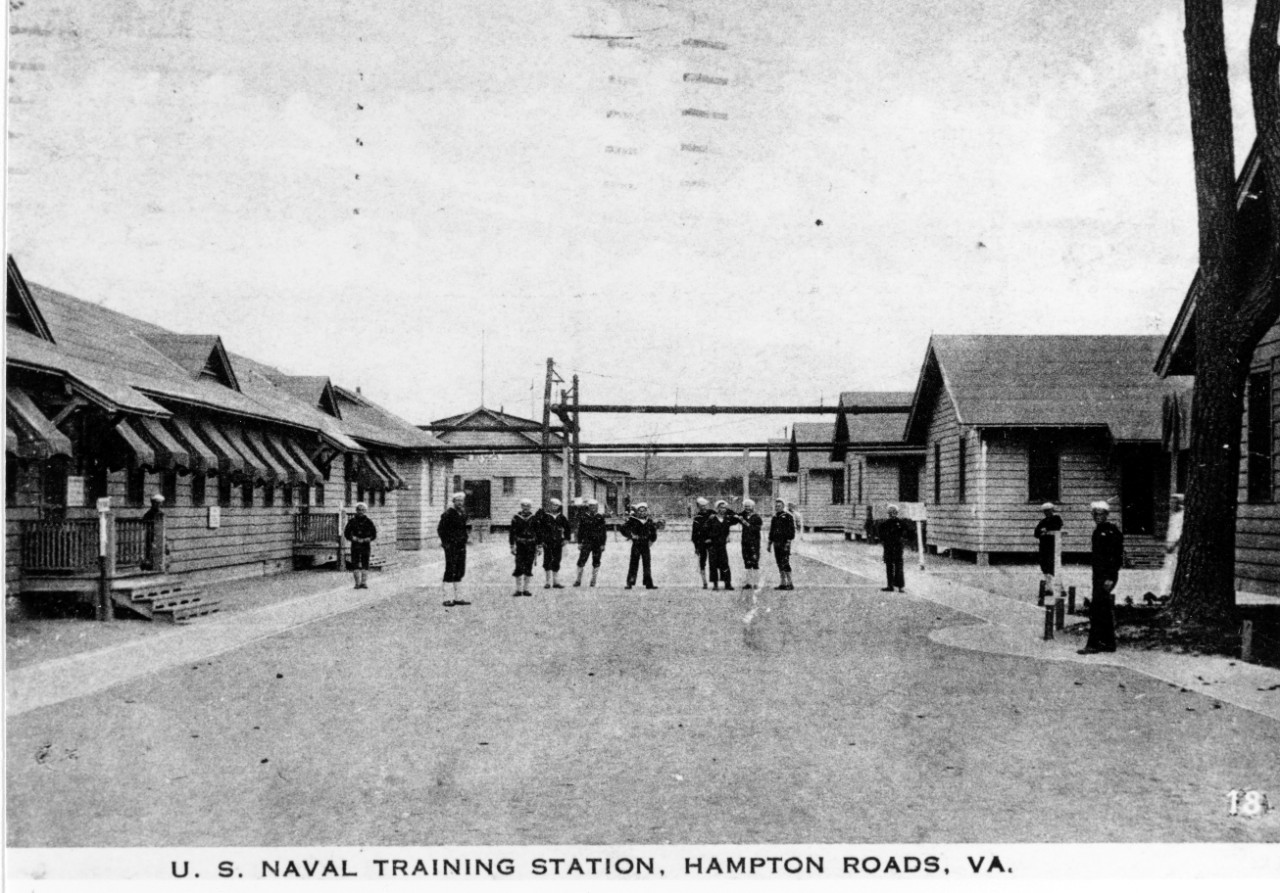 Naval Training Station, Hampton Roads, Virginia. Street scene, circa 1918