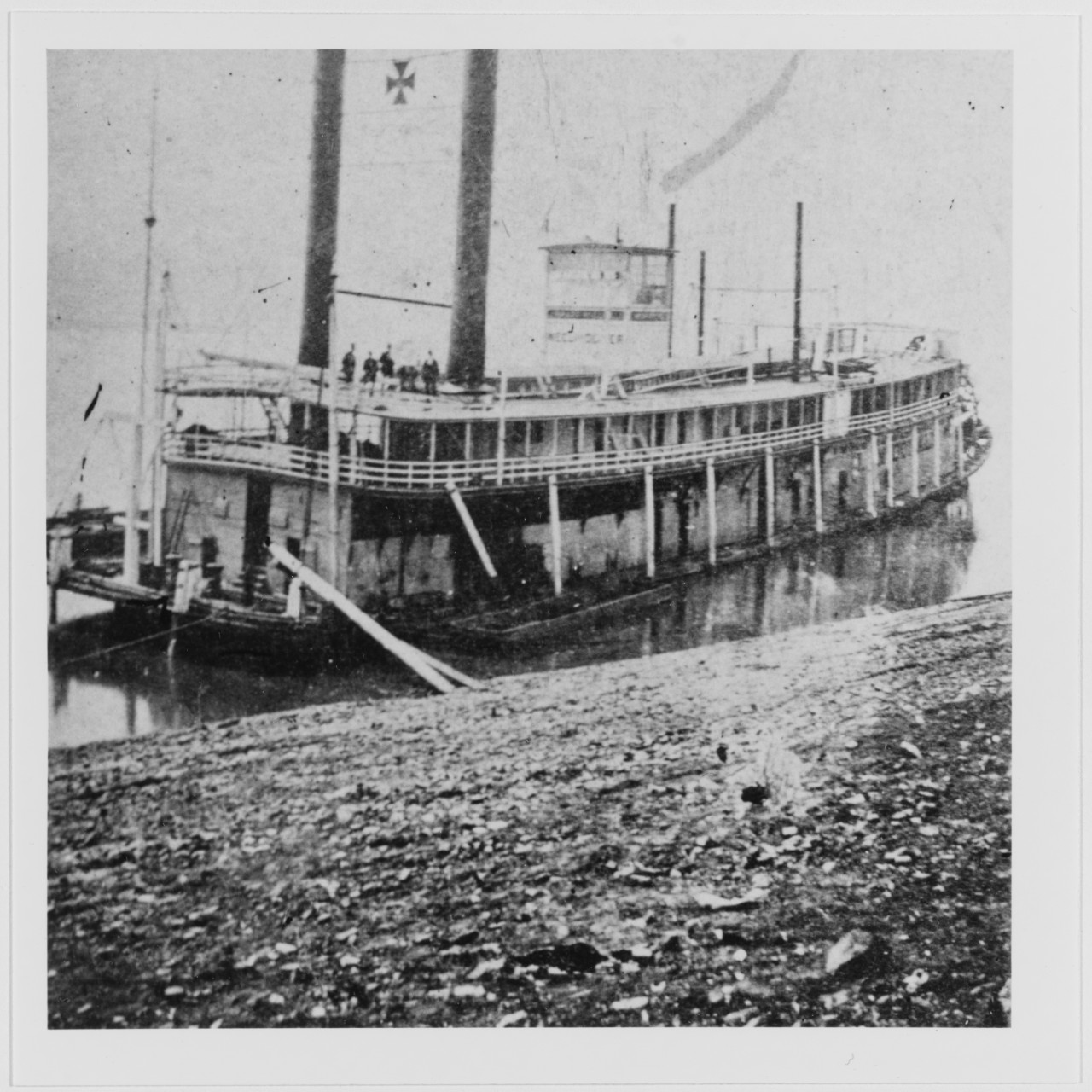 Stern-Wheel-Steamship J.E. MCDONALD photographed circa 1860-1890, probably on the American Western rivers