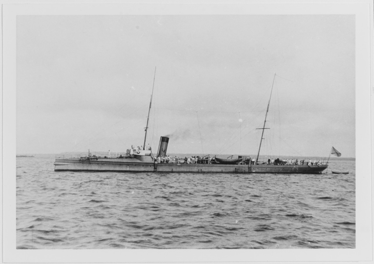 POSADNIK (Russian Torpedo Gunboat, 1892-1949) photographed before World War I