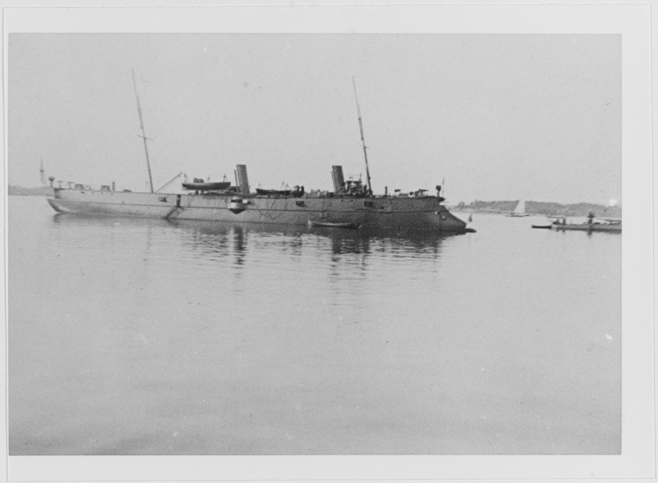 LEITENANT ILYIN (Russian Torpedo Gunboat, 1886-1911) photographed in 1898