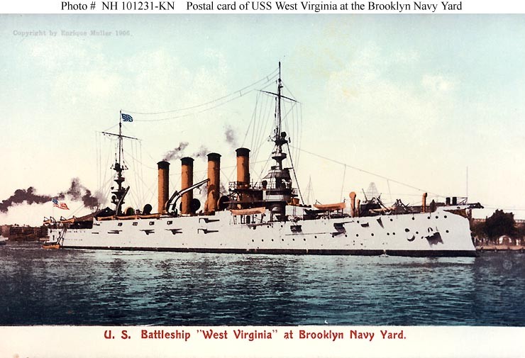 Photo #: NH 101231-KN USS West Virginia