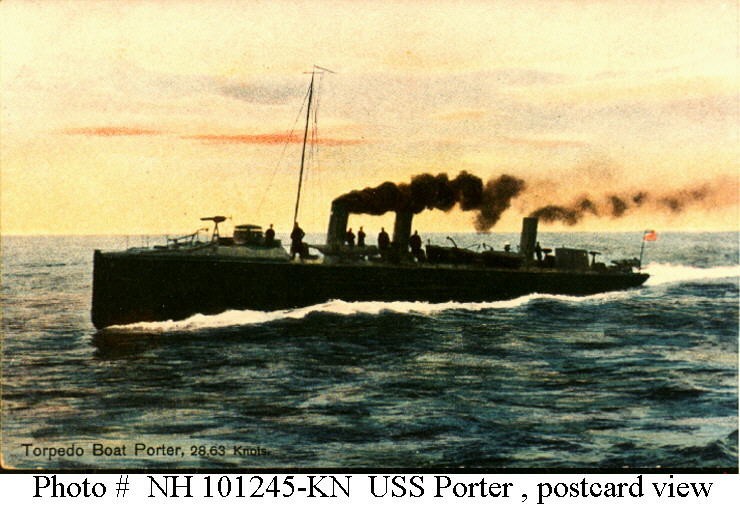 Photo #: NH 101245-KN (Color)  USS Porter (TB-6)