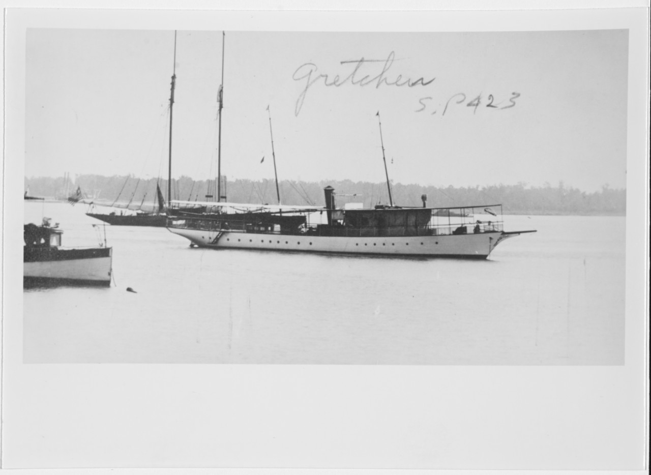 GRETCHEN (U.S. Motor Boat) shown before Naval Service in World War I