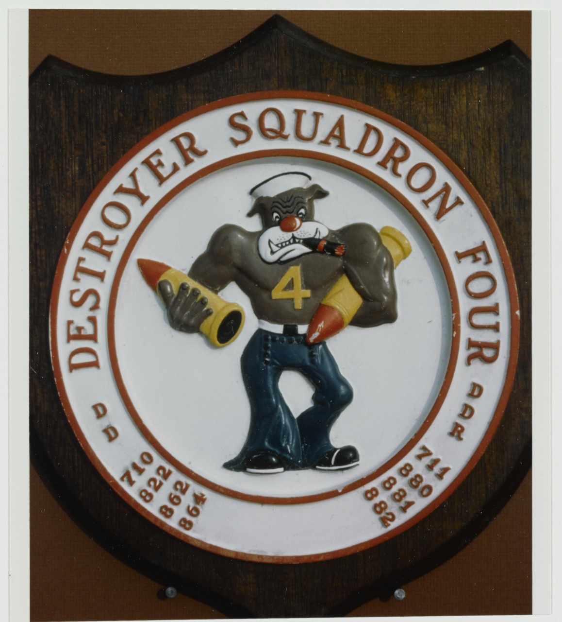 Photo #: NH 101843-KN Insignia of Destroyer Squadron FOUR