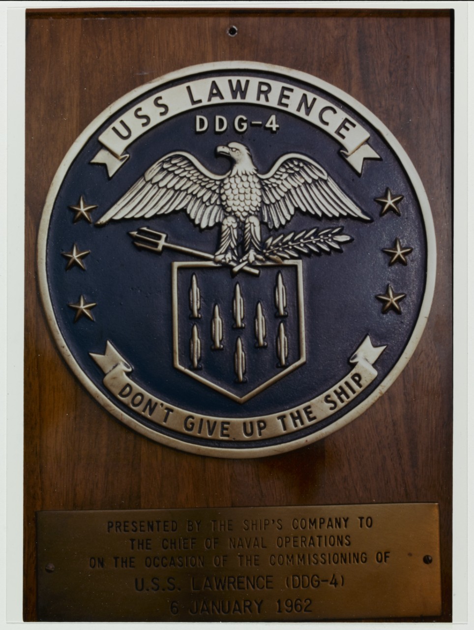 Photo #: NH 101853-KN USS Lawrence (DDG-4)
