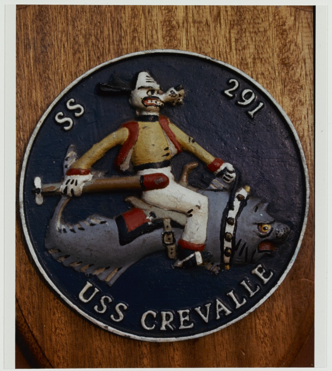 USS CREVALLE (SS-291). Emblem of 1950s era design