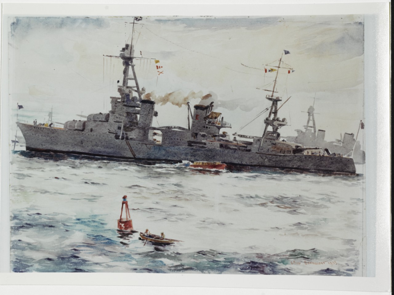 Painting of USS NORTHAMPTON (CL-26)