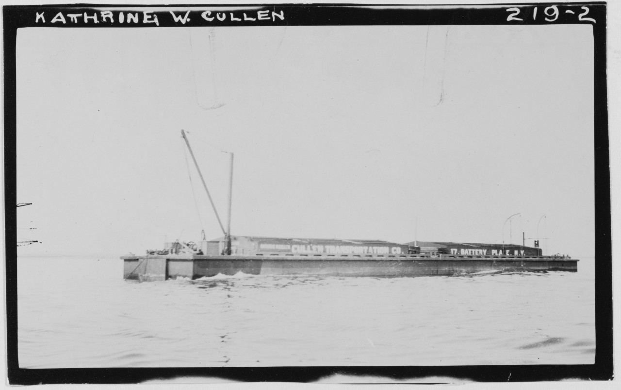 KATHERINE W. CULLEN (U.S. Barge, 1903). USS KATHERINE W. CULLEN (ID-3223)
