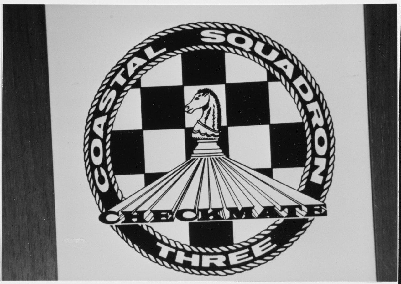 Insignia: Coastal Squadron Three. "Checkmate" Emblem used during the Vietnam War.