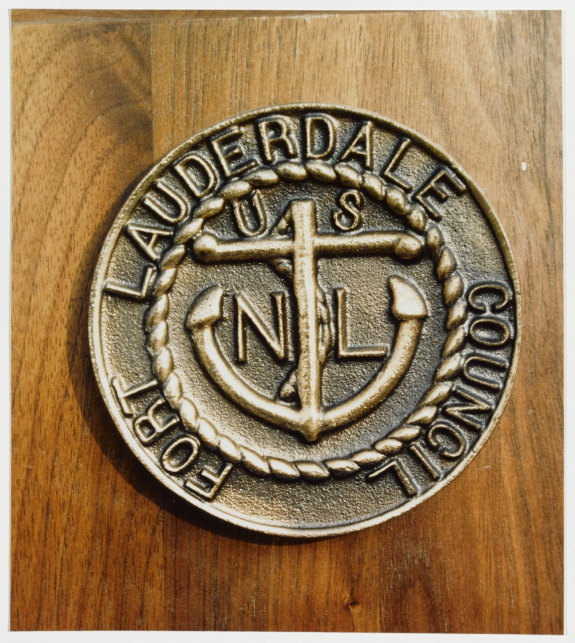 Insignia: United State Navy League, Fort Lauderdale Council, Florida.