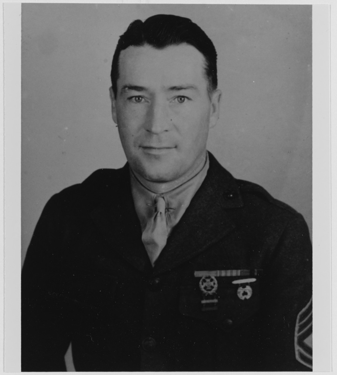 GYSGT Charles E. Douglas, USMC. Pearl Harbor, December 7, 1941, USS NEVADA (BB-36)
