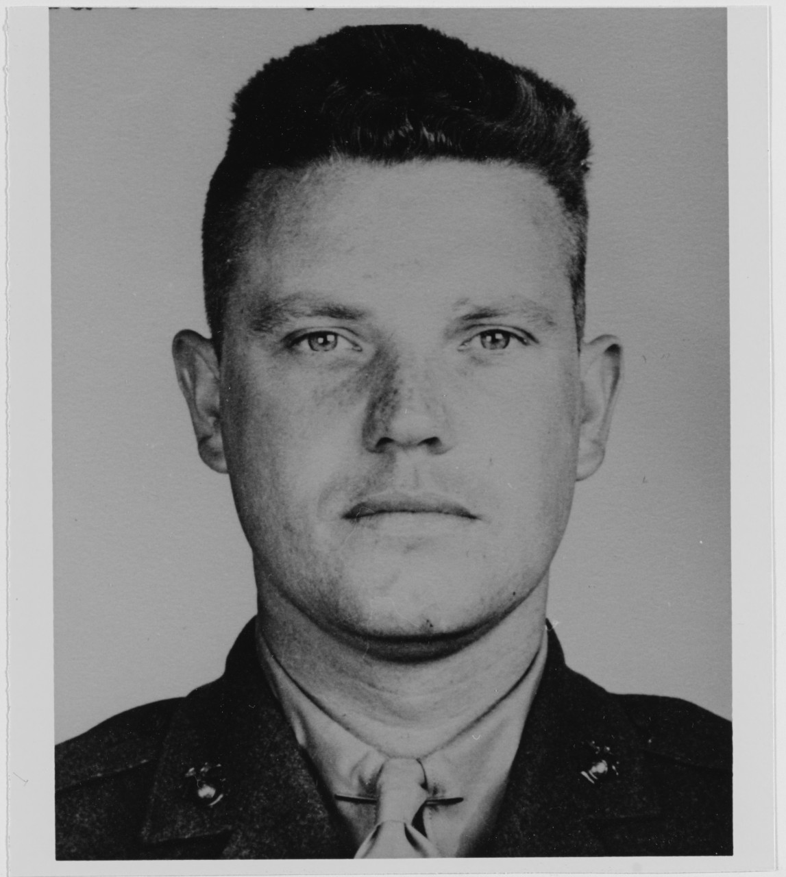 Private Thomas E. Hailey, USMC. Pearl Harbor, USS OKLAHOMA (BB-37)