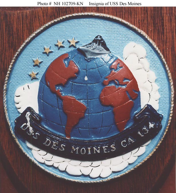 Photo #: NH 102709-KN Insignia of USS Des Moines