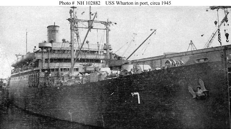 Photo #: NH 102882  USS Wharton