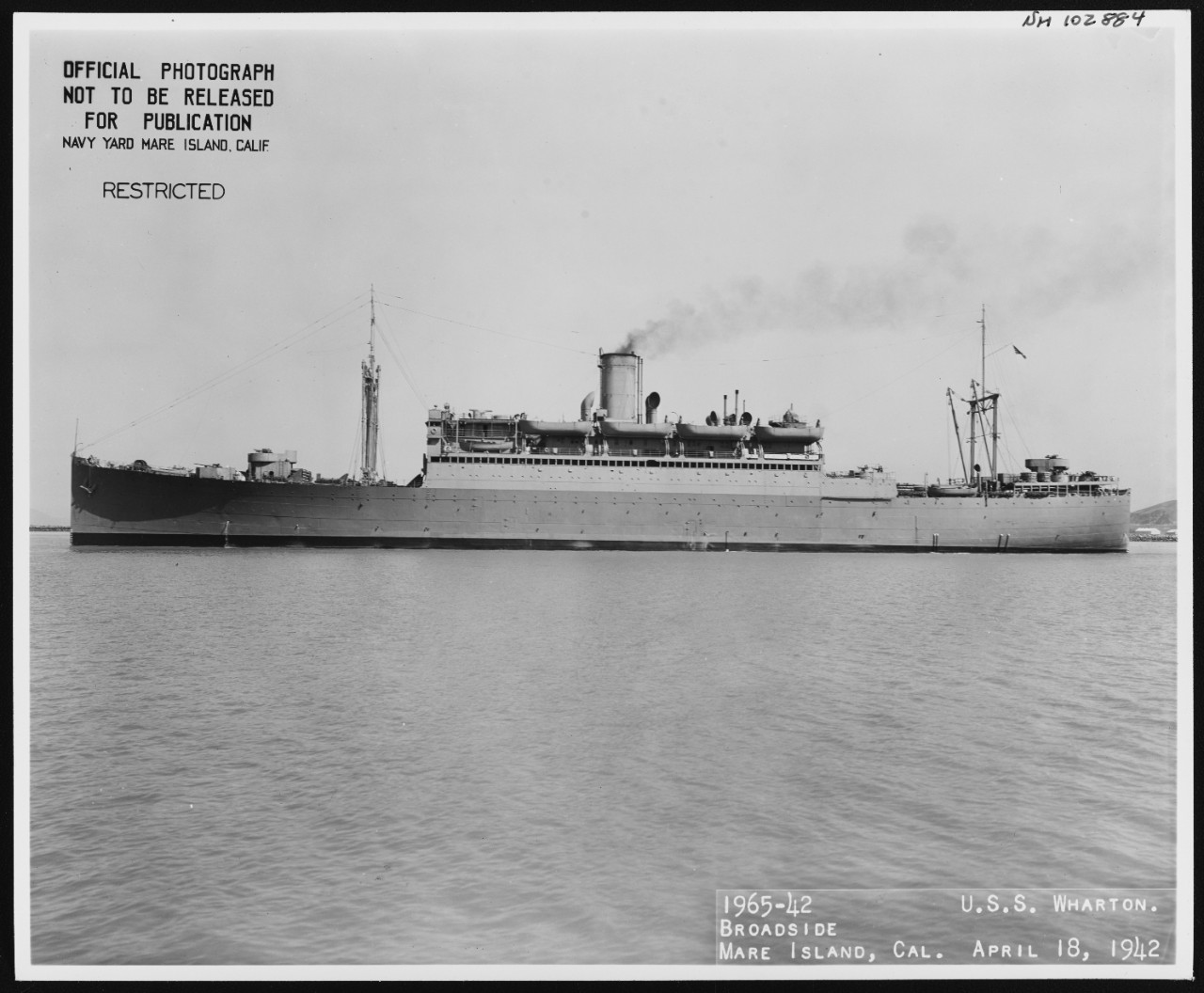 Photo #: NH 102884  USS Wharton