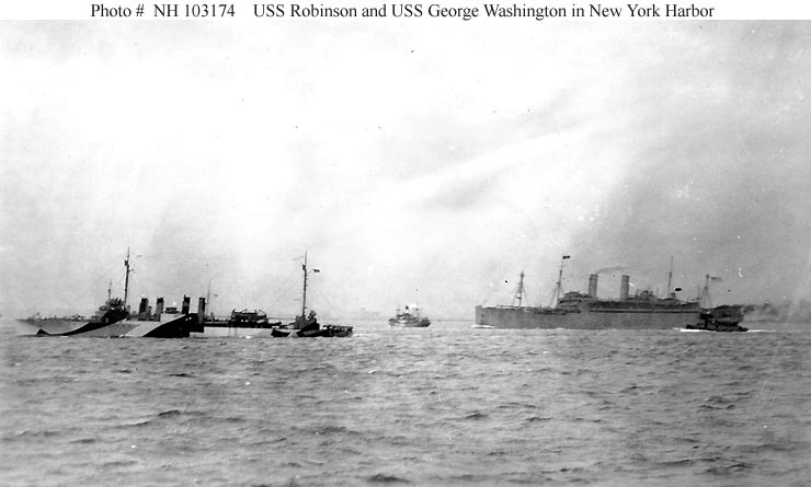 Photo #: NH 103174  USS Robinson USS George Washington
