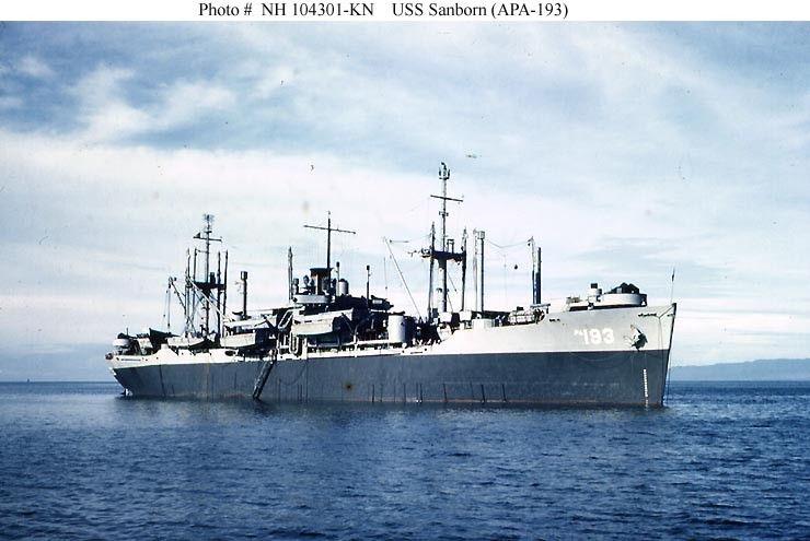 Photo #: NH 104301-KN USS Sanborn