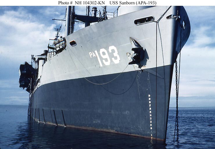 Photo #: NH 104302-KN USS Sanborn