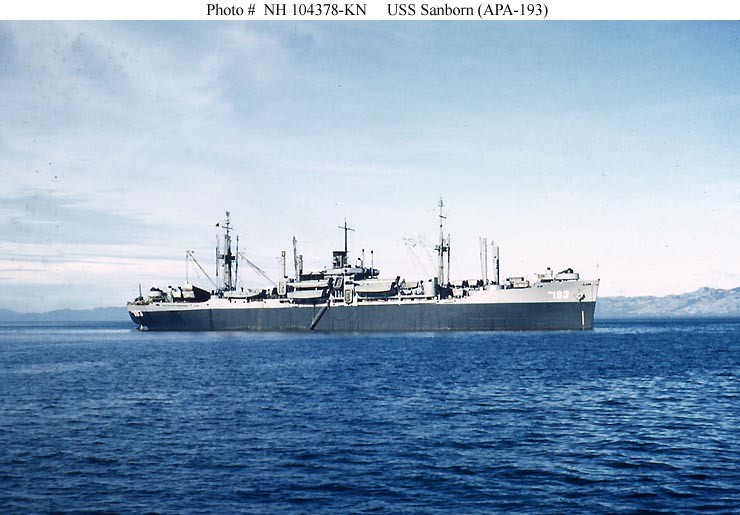Photo #: NH 104378-KN USS Sanborn