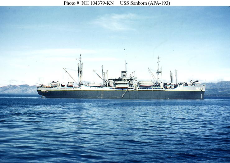 Photo #: NH 104379-KN USS Sanborn