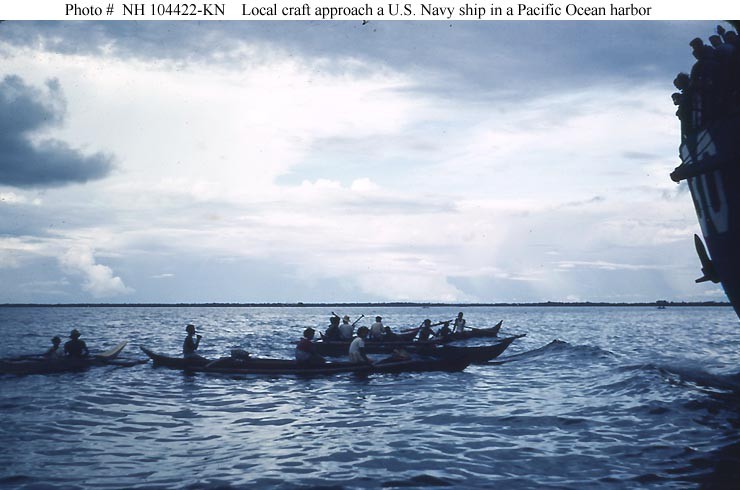 Photo #: NH 104422-KN Local &quot;bum boats&quot; (outrigger canoes)
