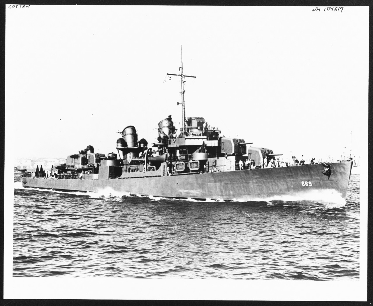 Photo #: NH 104619  USS Cotten