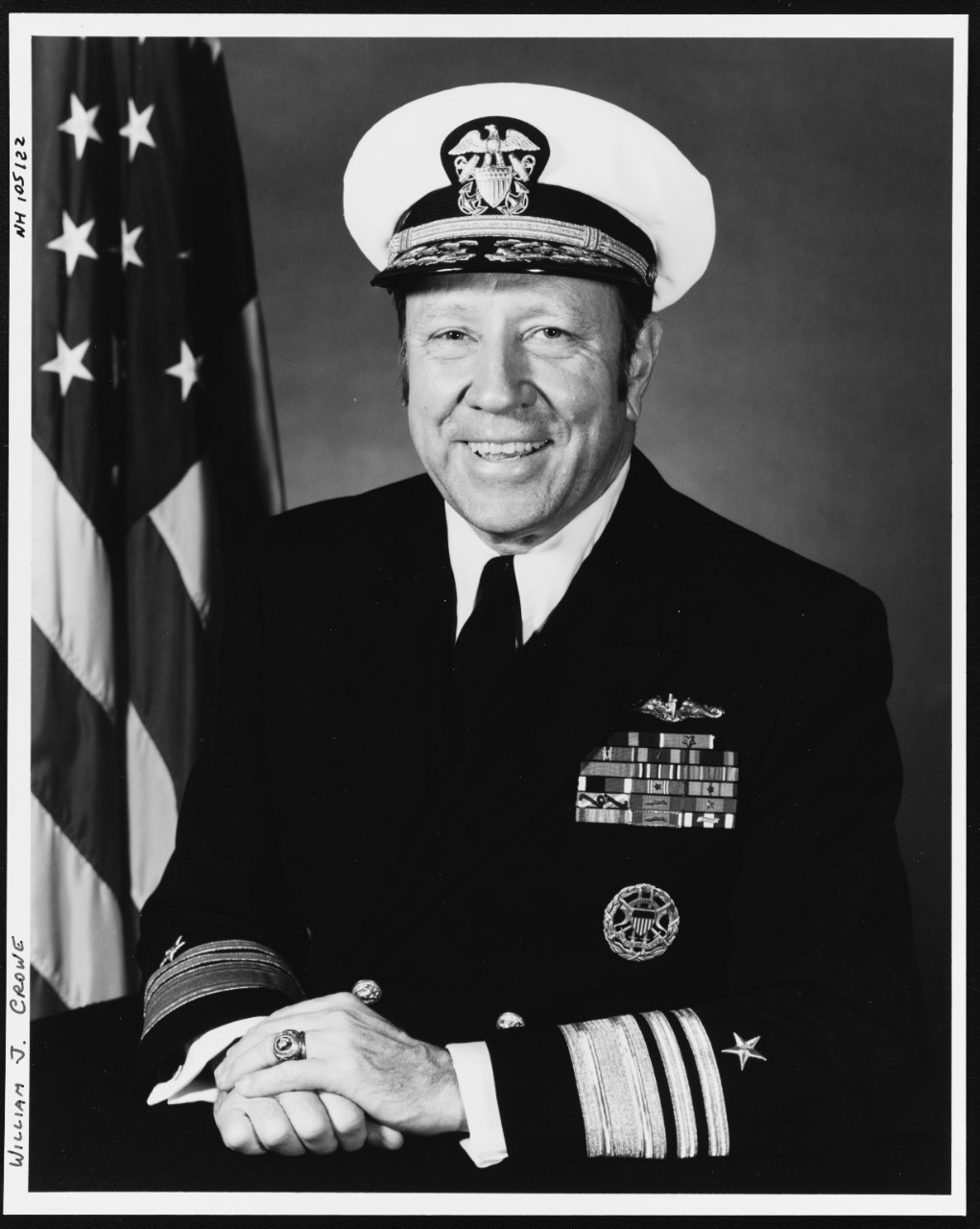 Photo #: NH 105122  Vice Admiral William J. Crowe, Jr., USN