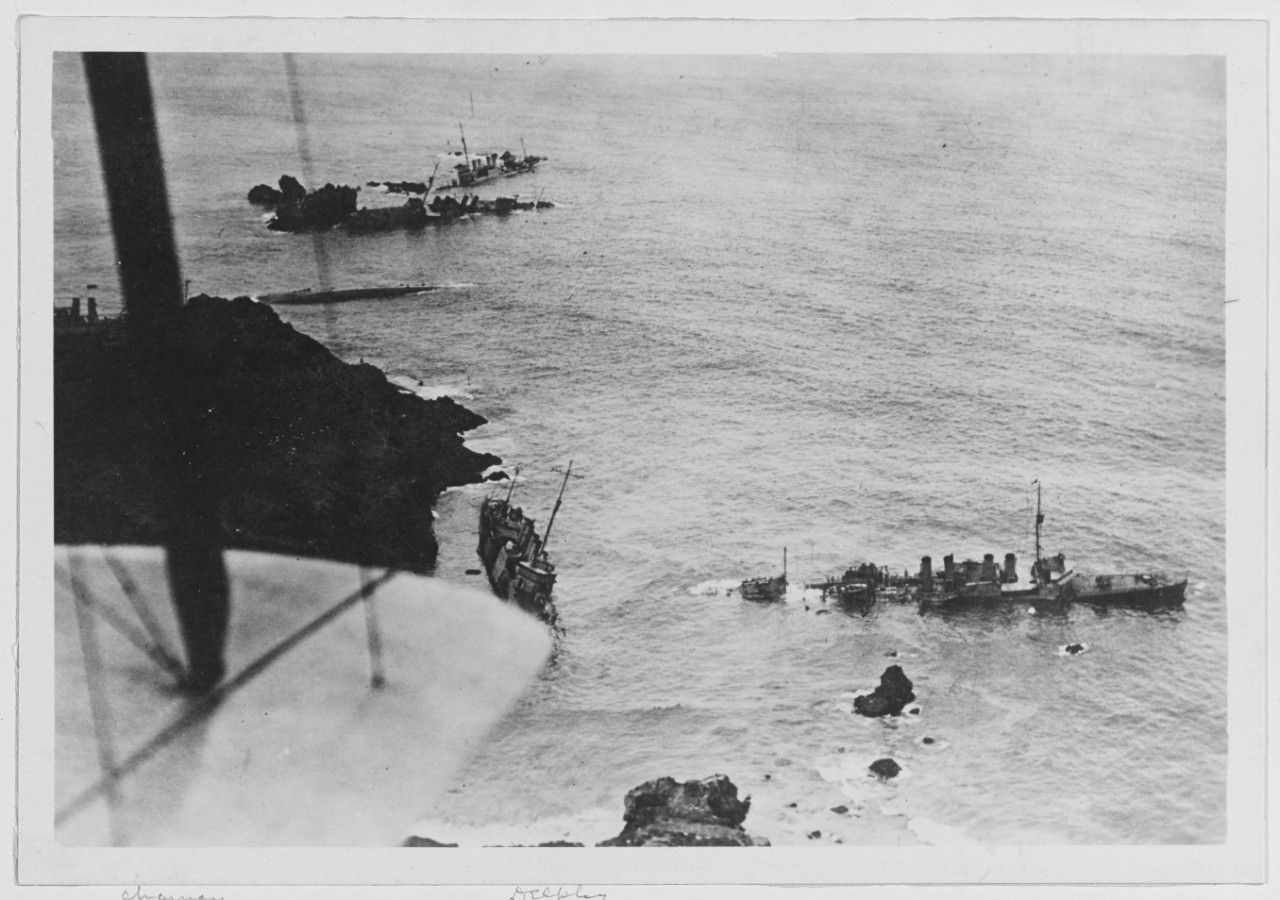 U.S. Destroyers Wrecked at Honda Point, 1923