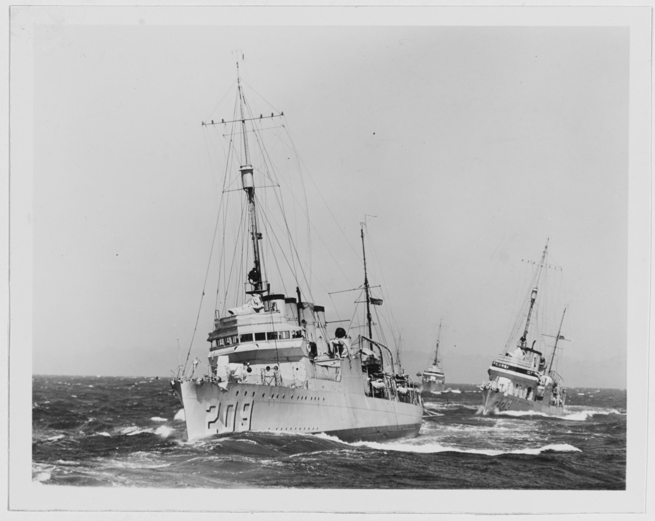 Destroyers Maneuvering During an Alaska Cruise