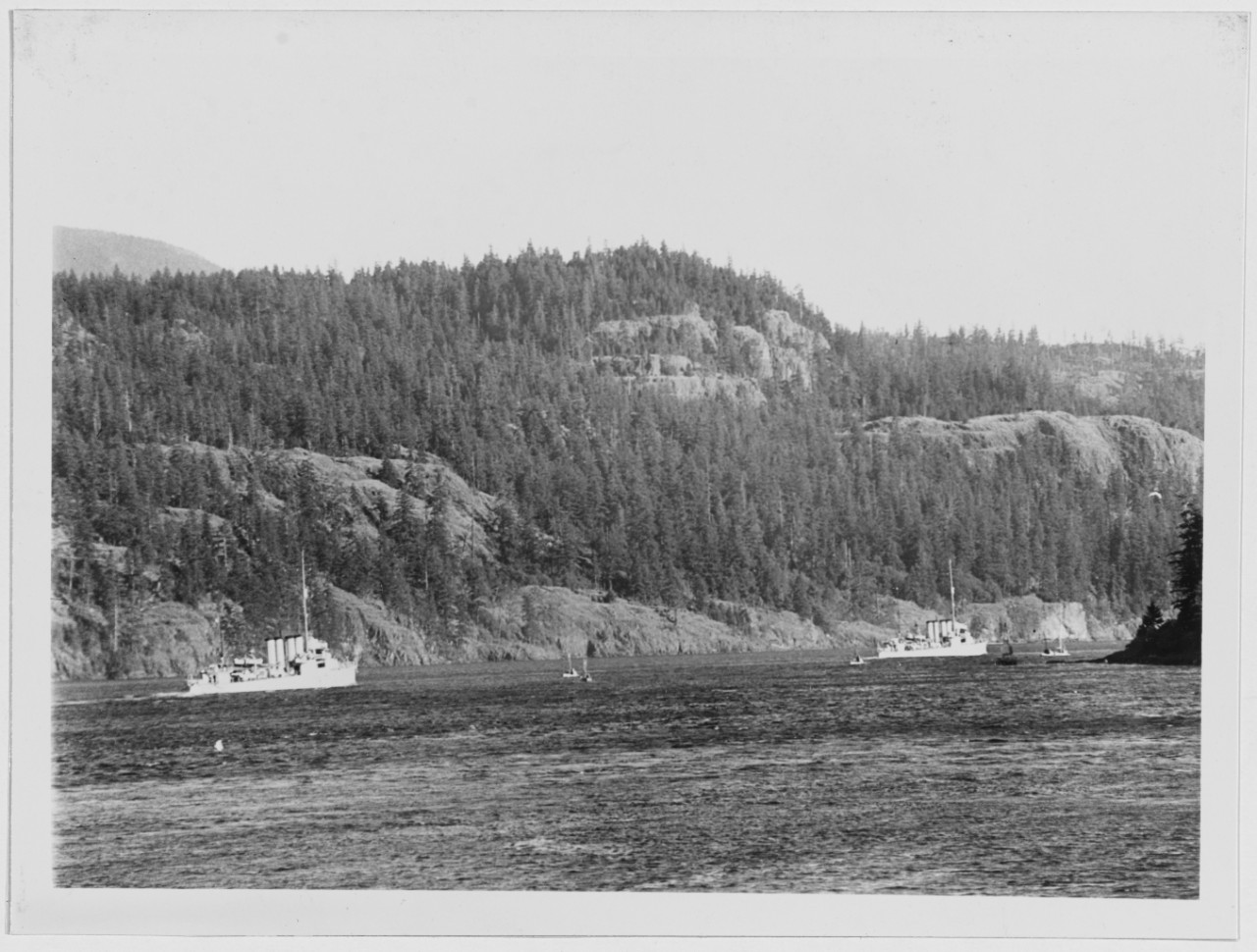 U.S. Destroyers in  Seymour Narrows
