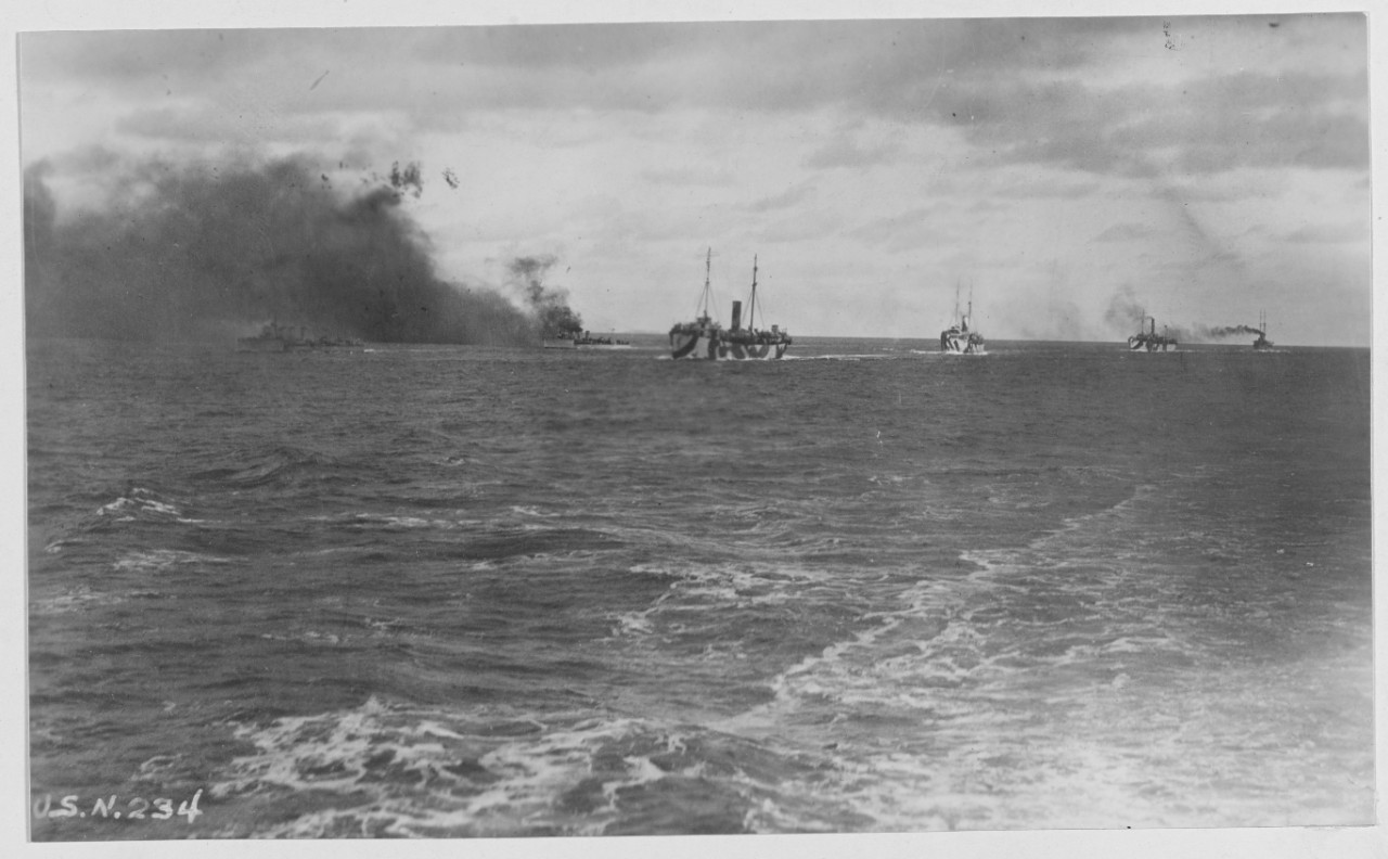 Smoke Screen made by British Destroyers