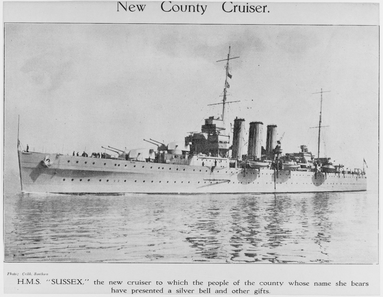 HMS SUSSEX, 1928-50