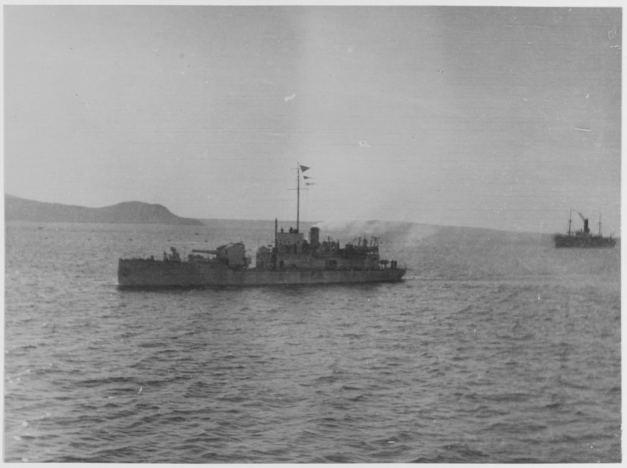 First Monitor to arrive at Dardanelles.