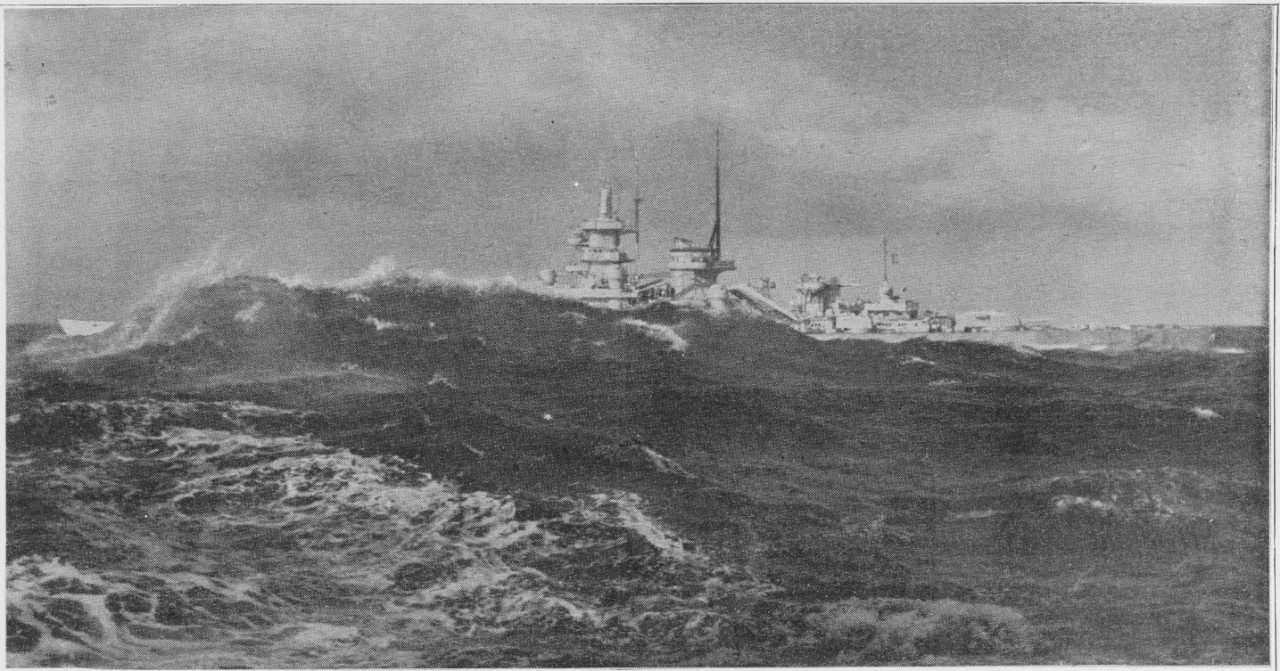 SMS GNEISENAU in the North Atlantic. Germany - BB. (SCHARNHORST Class). Circa 1941