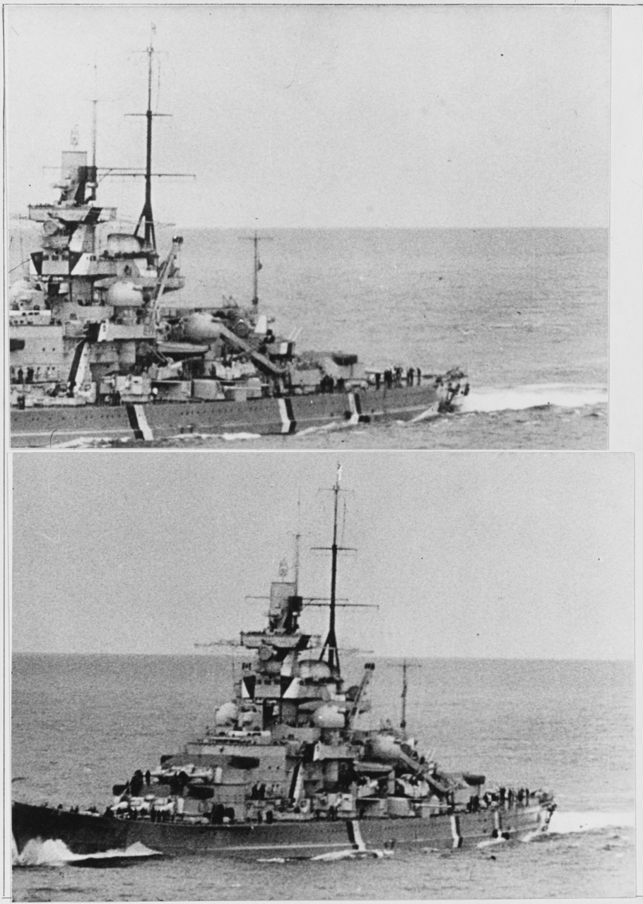 SMS GNEISENAU in the North Atlantic. Germany - BB. (SCHARNHORST Class). Circa 1940-1941