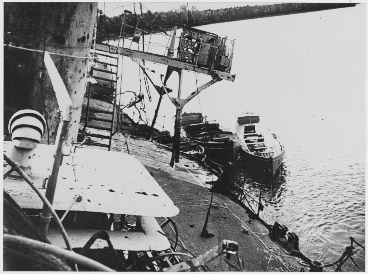 View of wreck of German Light Cruiser KONIGSBERG