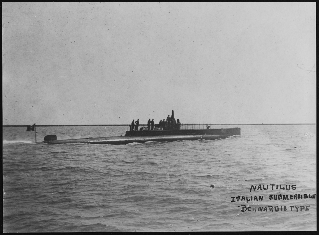 Italian submarine: NAUTILUS (Berivardis type). 1913-1919