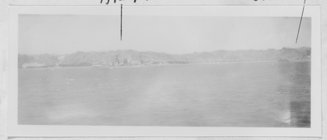 Japanese battleships: HIUGA or HYUGA, Bow of ISE, October 21, 1938