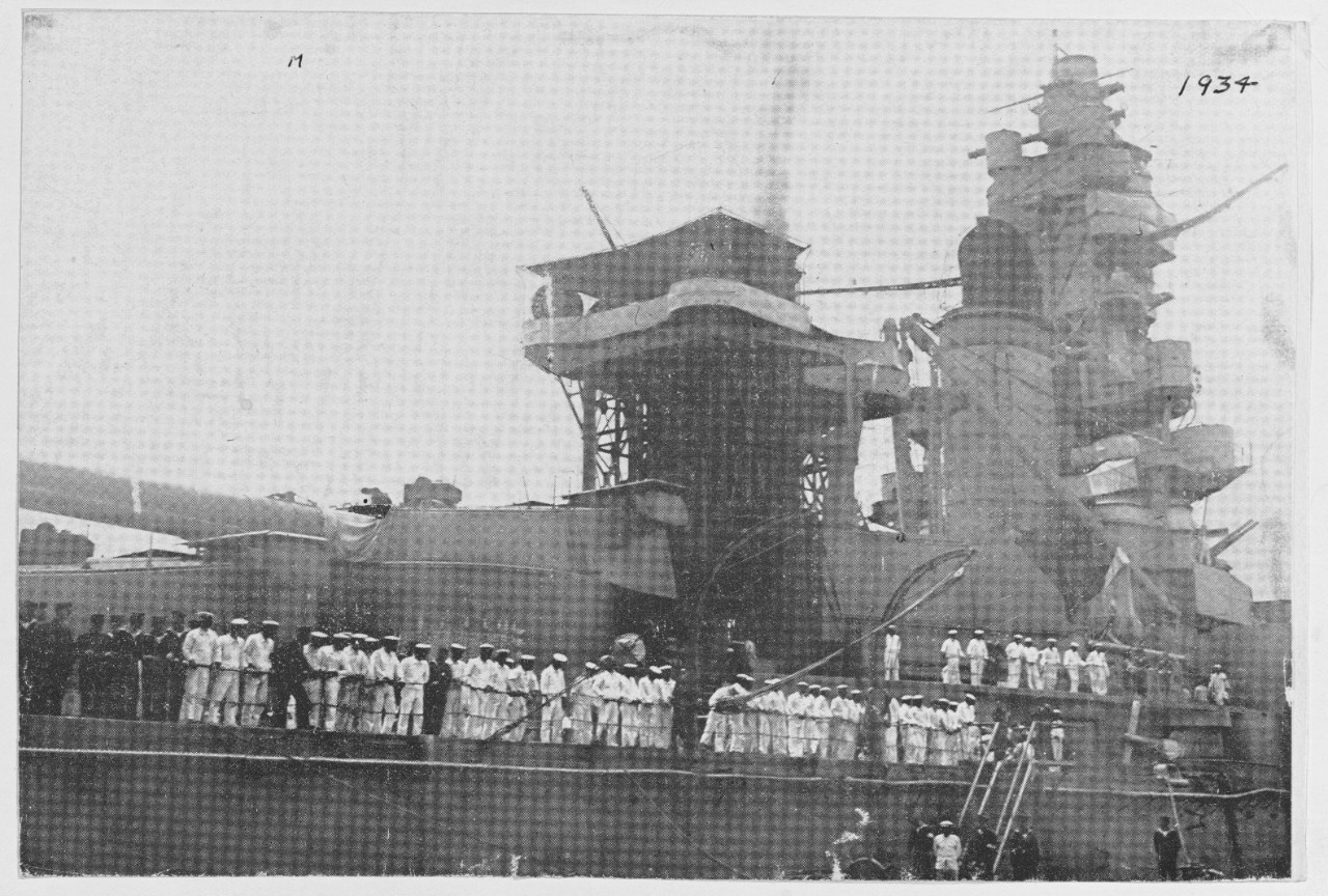 Japanese ship: H.I.J.M.S. ISE before modernization, 1934