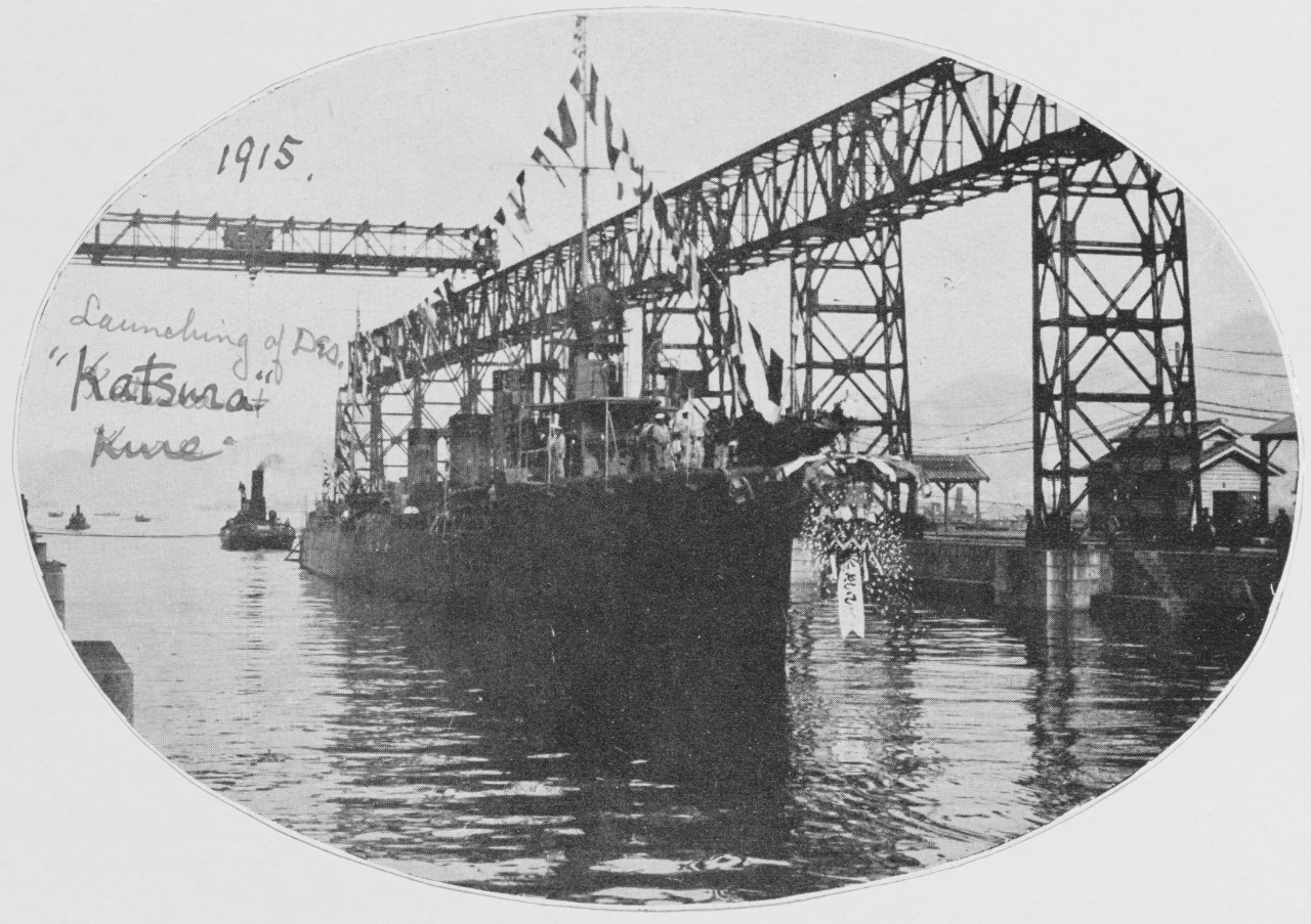 NH 111551 Launching of Japanese Destroyer: KATSURA, March 4, 1915
